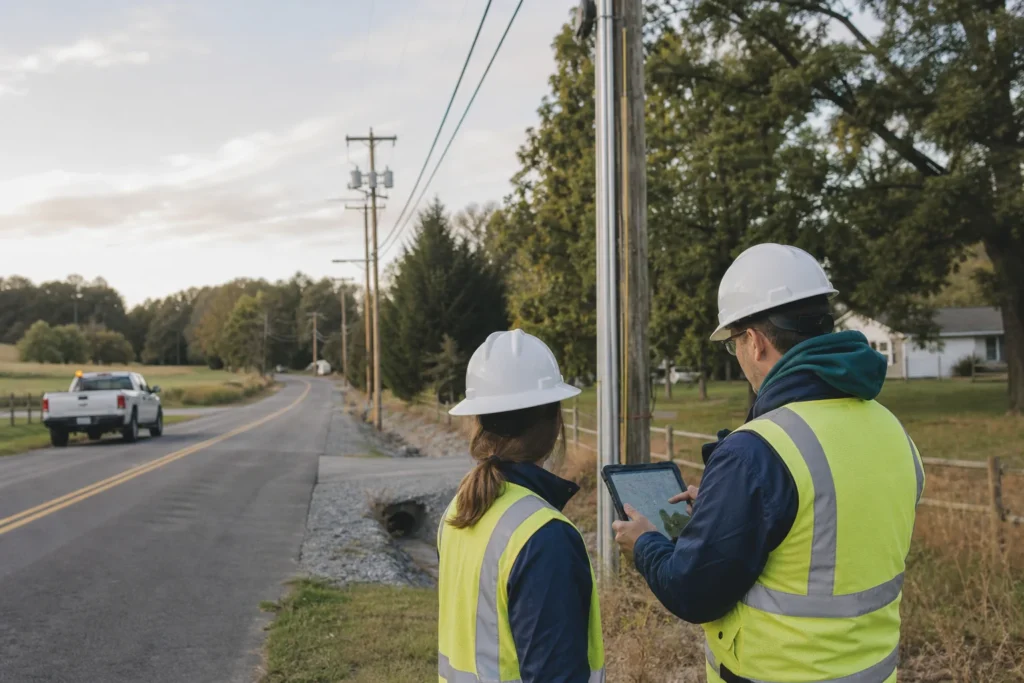 United States fibre-planning team reviewing route and permitting constraints